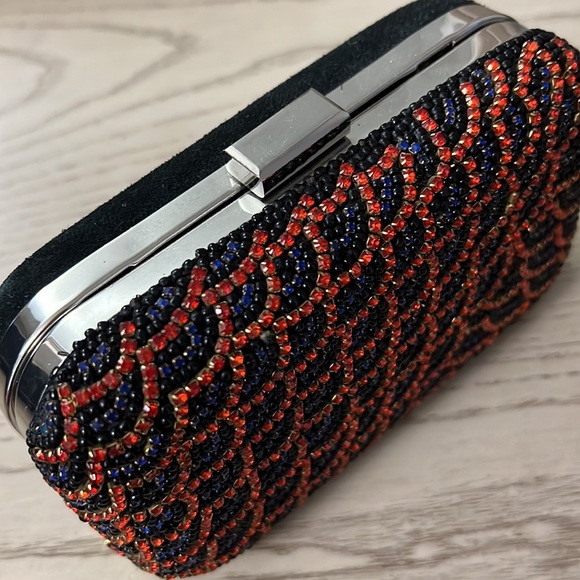 Zara rhinestone beaded clutch - Picture 2 of 8